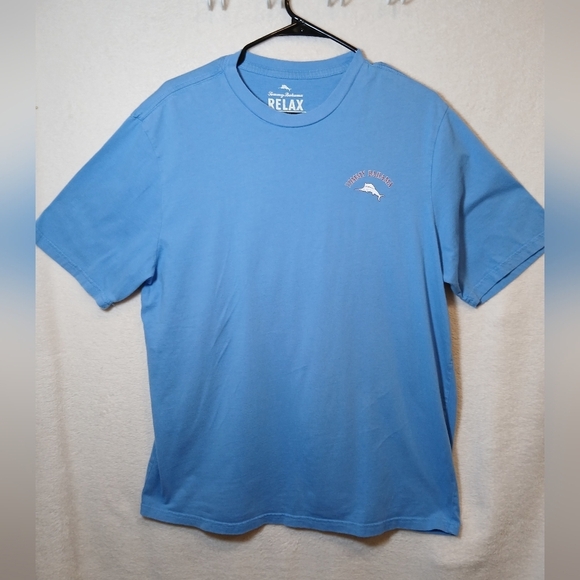 Tommy Bahamas Relax sky blue  Large T-shirt - Picture 1 of 5
